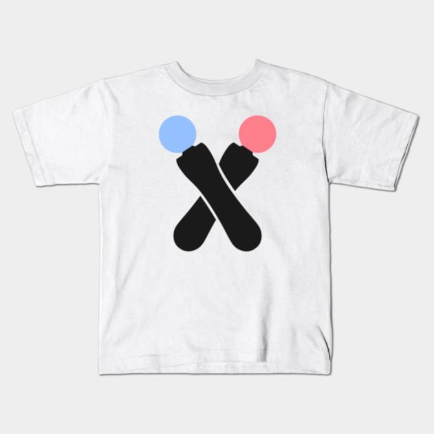 Crossed VR Controllers Kids T-Shirt by Starquake